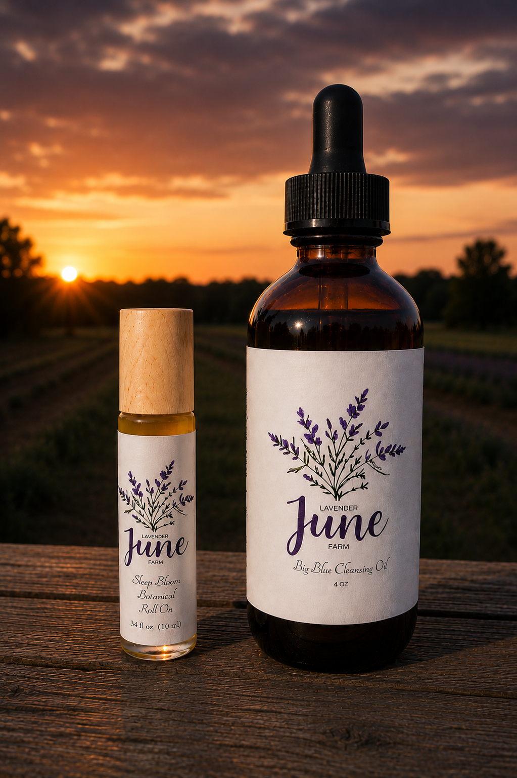 Dream & Cleanse Duo - Sleep Bloom Roll-On & Big Blue Cleansing Oil