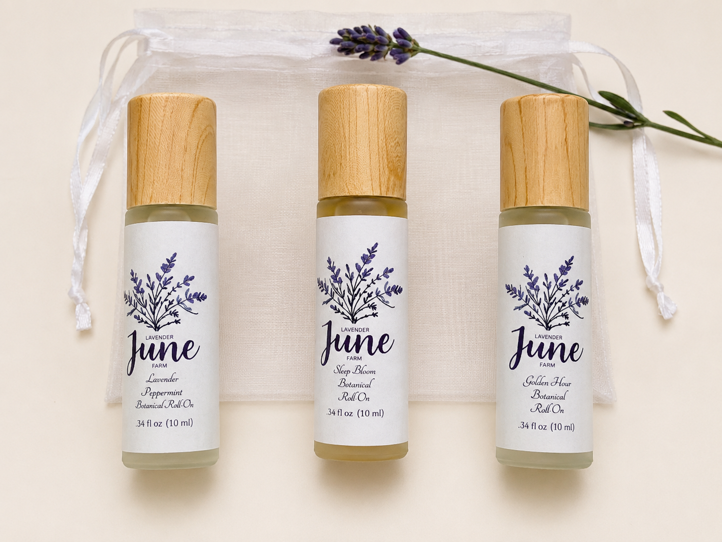Lavender June Farm Botanical Roll-On Trio